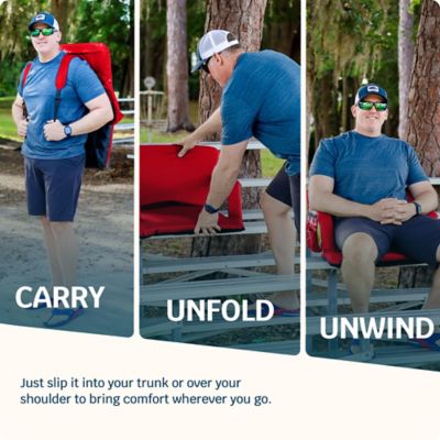 Image showing  Reclining Waterproof Heated Stadium Seat with Extra Padding, Wide Back Support, Bleacher Hook and Multiple Pockets