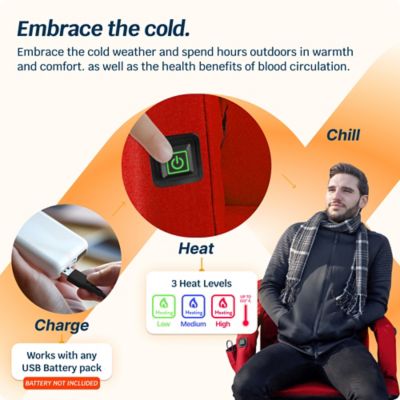 Image showing  Reclining Waterproof Heated Stadium Seat with Extra Padding, Wide Back Support, Bleacher Hook and Multiple Pockets