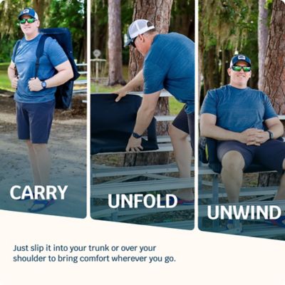 Image showing  Reclining Heated Massage Stadium Seat - Waterproof with Extra Thick Wide Back Support Padding