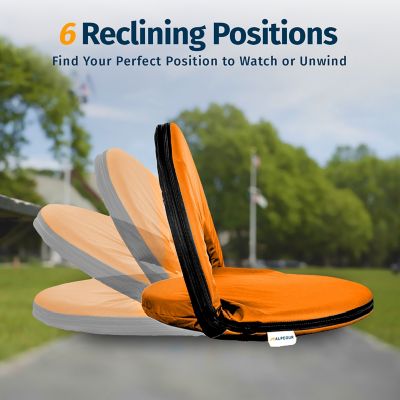 Image showing  Reclining Stadium Seat - Waterproof Foldable Chair with Extra Thick Padding Wide Back Support and Back Pocket