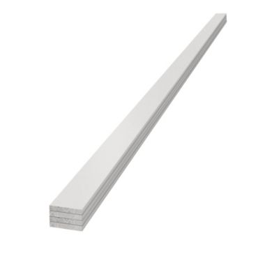 EDGE 1 in. x 4 in. x 8 ft. Timeless Smooth Pine Trim (Primed White) (4-Pack)