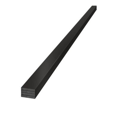 EDGE 1 in. x 4 in. x 8 ft. Timeless Smooth Pine Trim (Midnight Black) (4-Pack)