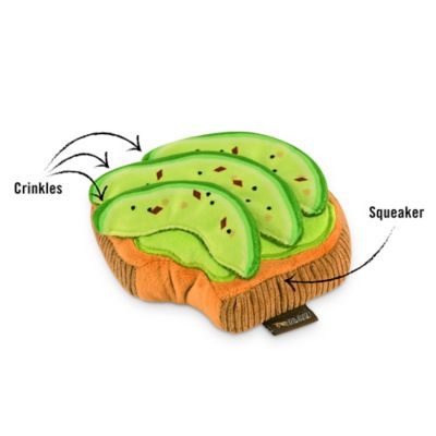 Image showing  Barking Brunch Collection, Avo-Doggo Toast, Plush Dog Toy