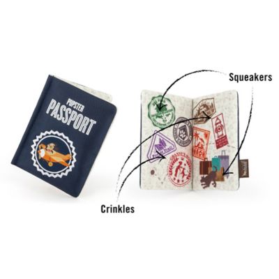 Image showing 1 th P.L.A.Y. Globetrotter Collection, Pupster Passport, Plush Dog Toy
