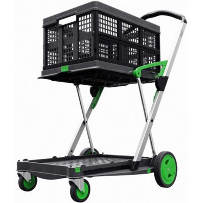 CLAX The Original Transport Mobile Cart, Folding Trolley, 132 lb. Capacity, Green