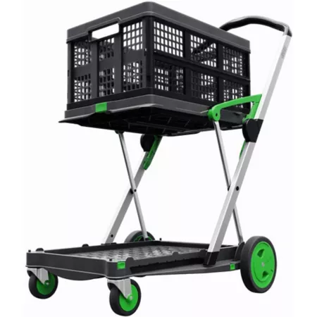 CLAX 132 lb Capacity The Original Folding Mobile Transport Cart Green Collapsible Carts