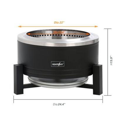 Image showing 8 th HeatMaxx 22 in. Smokeless Wood/Pellet Burning Fire Pit, Low Smoke Bonfire Fire Pit