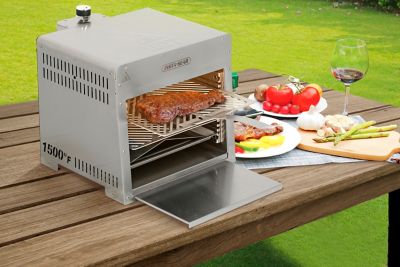 Image showing  2-Burner Infrared Propane Gas Grill, Silver