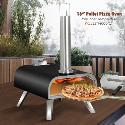 Image showing  Pellet Pizza Oven, 16 in., Black