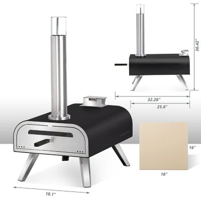 Image showing  Pellet Pizza Oven, 16 in., Black
