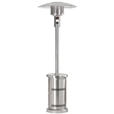 HeatMaxx Propane Gas Outdoor Patio Heater, 48,000 BTU, Floor Standing, Commercial, Full Stainless Steel