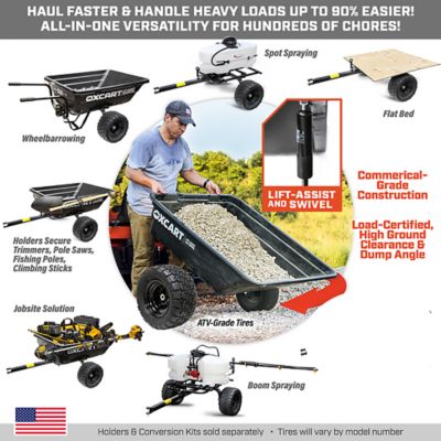 Image showing  Stockman 15 cu. ft. to 17 cu. ft. Lift-Assist and Swivel ATV Dump Cart with 18 in. Run-Flat ATV-Grade Tires