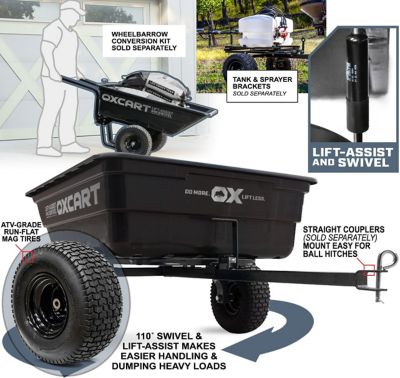 Image showing  Stockman 15 cu. ft. to 17 cu. ft. Lift-Assist and Swivel ATV Dump Cart with 18 in. Run-Flat ATV-Grade Tires