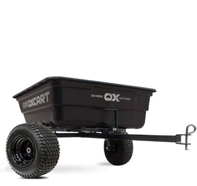 OxCart PRO-ZTR Stockman 15 - 17 cu. Ft. Lift-Assist and Swivel Dump Cart with ATV-Grade Run-Flat MAG Tires