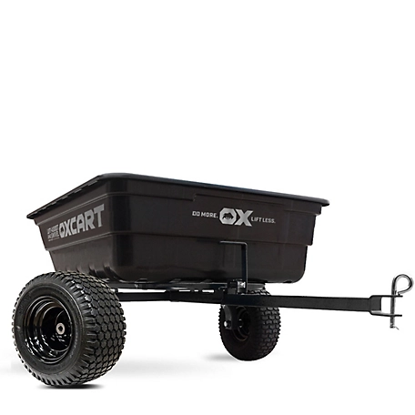 OxCart PRO-ZTR Stockman 15 - 17 cu. Ft. Lift-Assist and Swivel Dump Cart with ATV-Grade Run-Flat MAG Tires