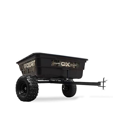 OxCart ATV-Grade Pursuit Ambush 15 cu. ft. to 17 cu ft. Lift-Assist and Swivel Dump Cart w 18 in. Terrain MAG Tires