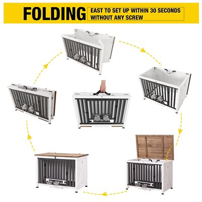 Image showing  AIR100 Wooden Dog Crate with Folding Design, Strong Iron Frame