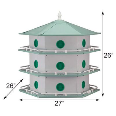 Image showing  Aluminum Deluxe Martin House, 18-Room, 27 in. x 26 in. x 26 in.