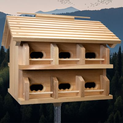 Heath Cedar Purple Martin House, Crescent Entrance Holes