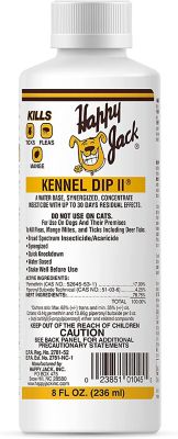 Happy Jack Kennel Dip Flea, Tick and Mange Control for Dogs, 8 oz.