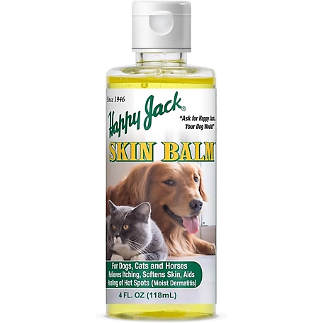 Happy Jack Skin Balm Hot Spot & Itchy Skin Relief for Dogs, Horses, Cats (4oz) Relieves Itching, Scratching & Gnawing