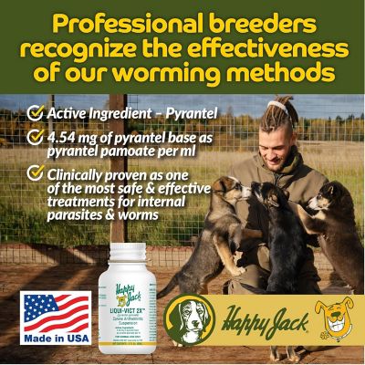 Image showing  Liqui-Vict 2X Liquid Dewormer for Dogs, Removes 2 Types of Roundworms and 2 Types of Hookworms, 2 oz.