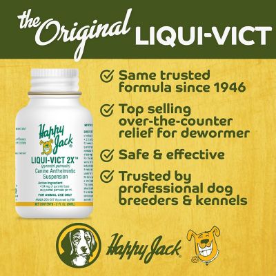 Image showing 5 th Happy Jack Liqui-Vict 2X Liquid Dewormer for Dogs, Removes 2 Types of Roundworms and 2 Types of Hookworms, 2 oz.