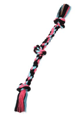 Image showing  Pet Flossy Chews 3-Knot Rope Tug Dog Toy, Medium, 20 in.