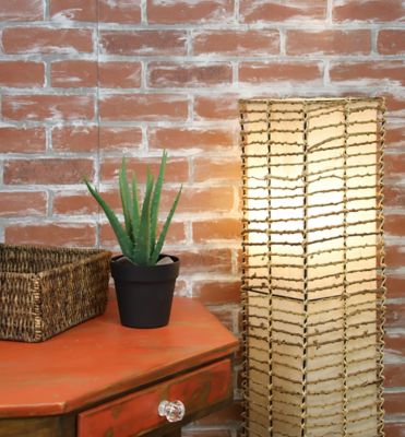 Image showing  14 in. Artifical Aloe Vera Plant in a Black Matte Planter Pot