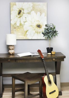 Image showing  24 in. Artificial Green Olive Tree in a Black Matte Planter Pot