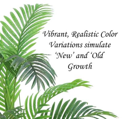 Image showing  51 in. Artificial Golden Palm Tree in Black Matte Planter Pot