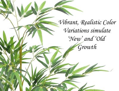 Image showing  48 in. Artificial Real Touch Bamboo Tree in Black Matte Planter Pot