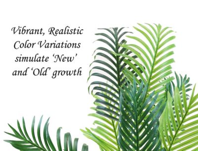 Image showing  48 in. Areca Palm Tree in Black Matte Planter Pot