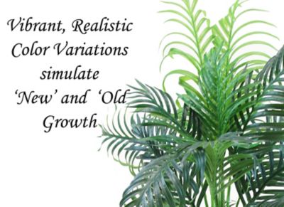 Image showing  59 in. Areca Palm Tree in Black Matte Planter Pot
