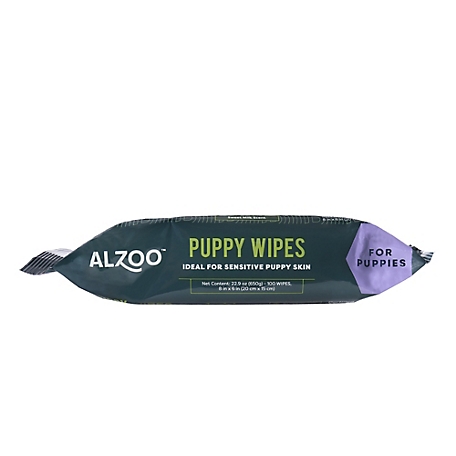 Alzoo Plant-Based Puppy Grooming Wipes