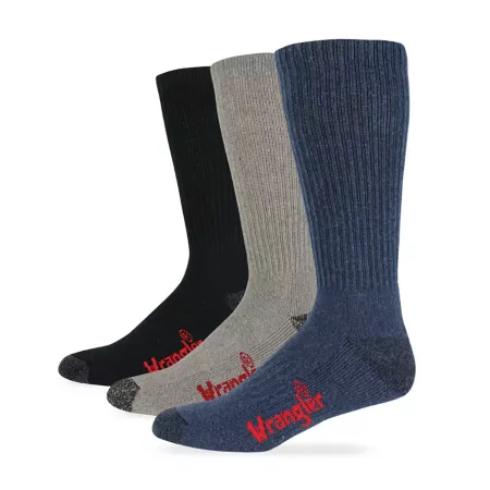 Wrangler Casual Cotton Socks for Year-Round Work Made in USA 3/9320 Men's Boot Socks