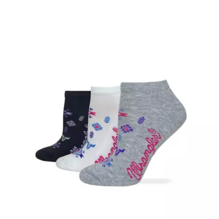 Wrangler Fun and Comfortable All Year Wear Low Cuts Made in USA 3/73013 Women's Crew Socks