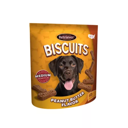 Retriever Peanut Butter Flavored Dog Treats 4 lb. Dog Biscuits & Cookies