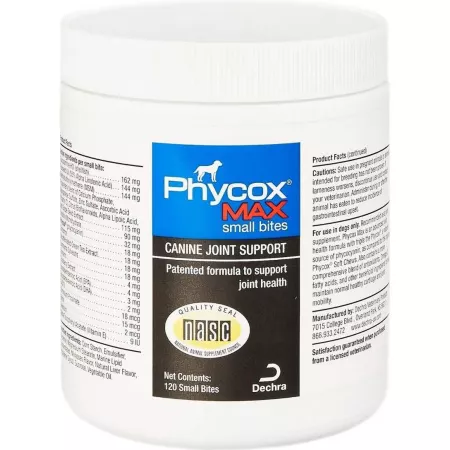 Dechra Phycox MAX Joint Supplement Small Bites 120 ct Dog Hip & Joint Care