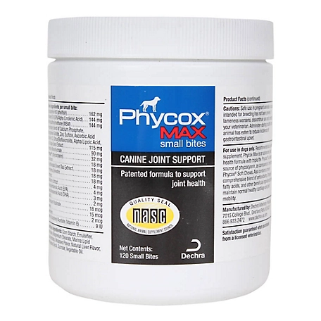 Dechra Phycox MAX Joint Supplement Small Bites, 120 ct.