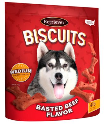 Retriever Beef-Basted Flavor Dog Biscuit Treats, 4 lb.