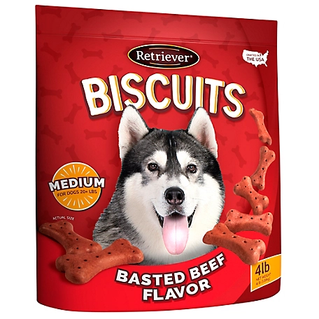 Retriever Beef-Basted Flavor Dog Biscuit Treats, 4 lb.
