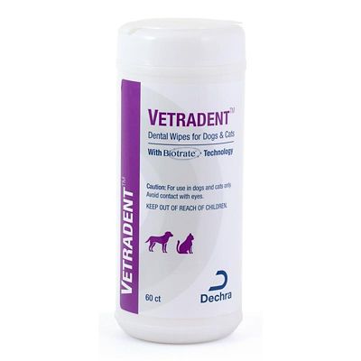 Dechra VETRADENT Dental Wipes, 60 ct.