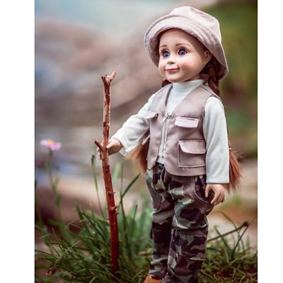 Image showing  4 pc. Fishing Adventure Outfit for 18 in. Dolls