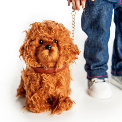 The Queen's Treasures Labradoodle Puppy Dog Pet with Leash and Collar for 18 in. Dolls