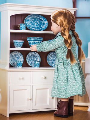 Image showing  Wooden Farmhouse Stepback Cupboard for 18 in. Dolls