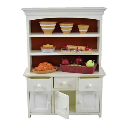 Image showing  Wooden Farmhouse Stepback Cupboard for 18 in. Dolls