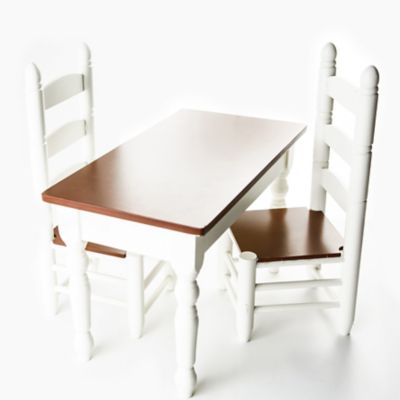 Image showing  Wooden Kitchen Table And Two Chairs for 18 in. Dolls