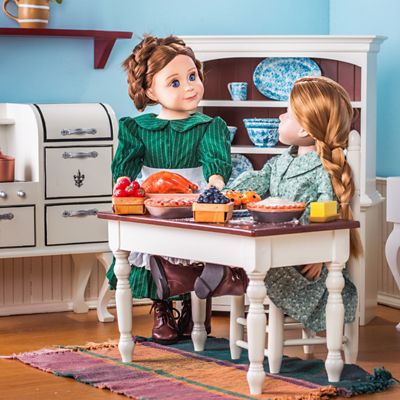 Image showing  Wooden Kitchen Table And Two Chairs for 18 in. Dolls