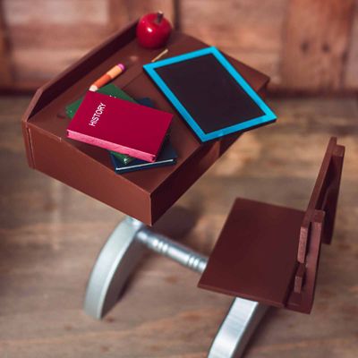 Image showing  1930s Wooden School Desk and School Accessories for 18 in. Dolls